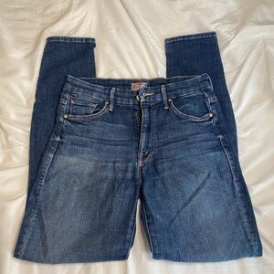 MOTHER High Waist Looked in Girl Crush Womens 27 Denim Pants